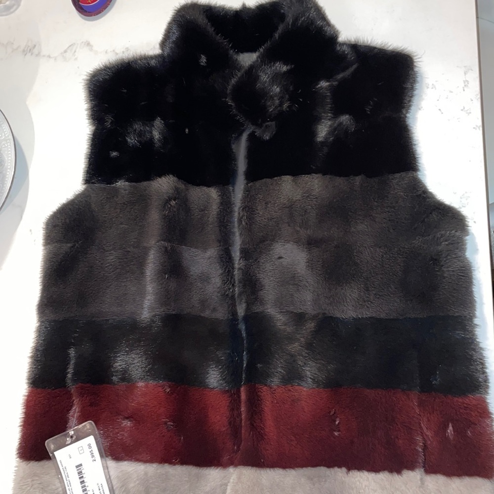 Real Dyed Mink Vest (Small)